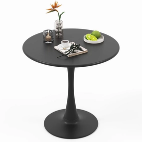 Giantex Black Round Dining Table kitchen towel, placemats