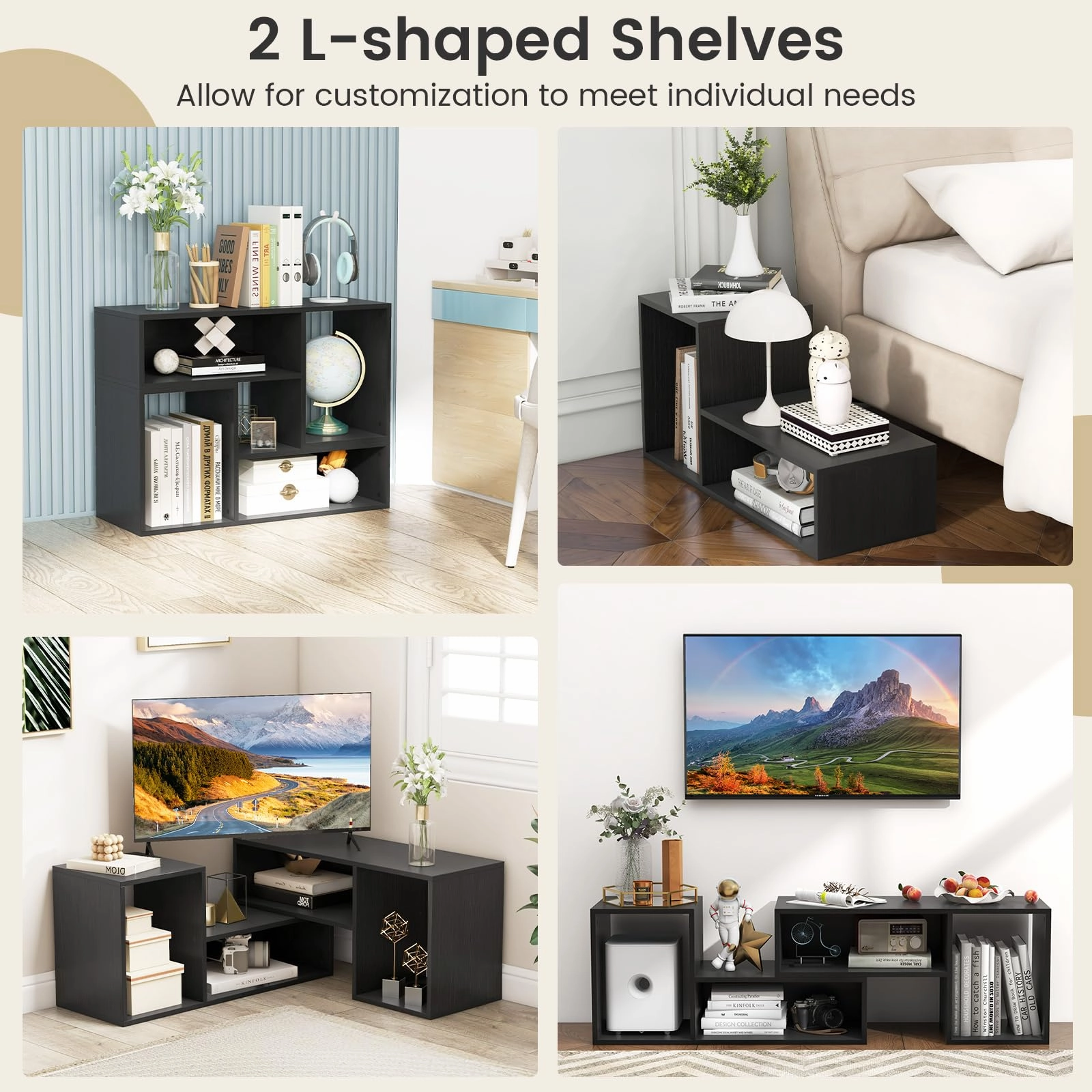 Giantex Bookshelf TV Stand for TVs up to 55"