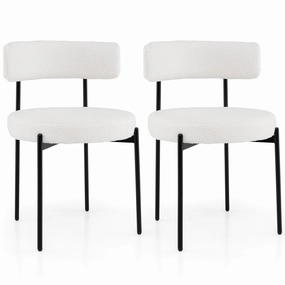 Giantex Boucle Dining Chairs Set of 2 kitchen towel, placemats