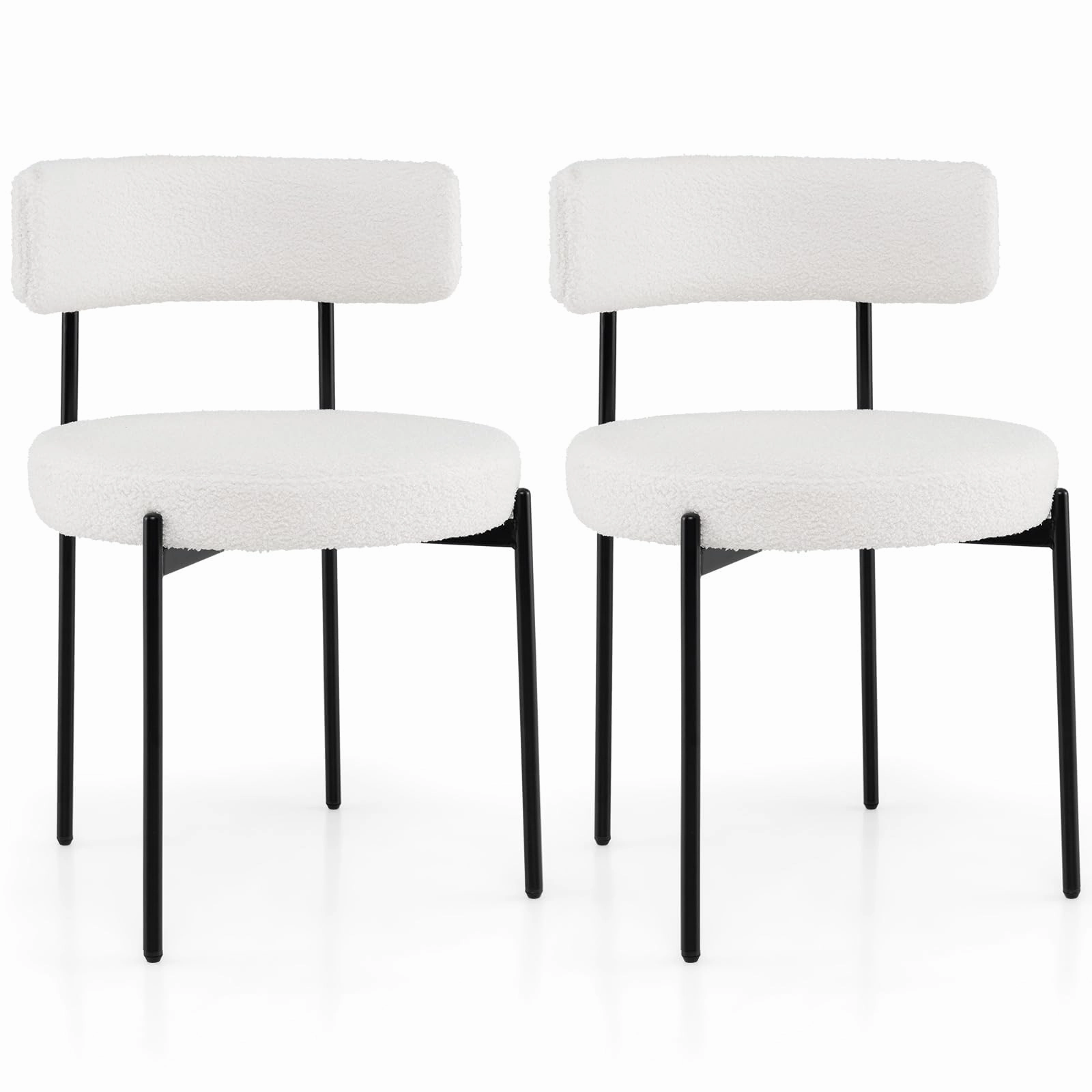 Giantex Boucle Dining Chairs Set of 2 kitchen towel, placemats