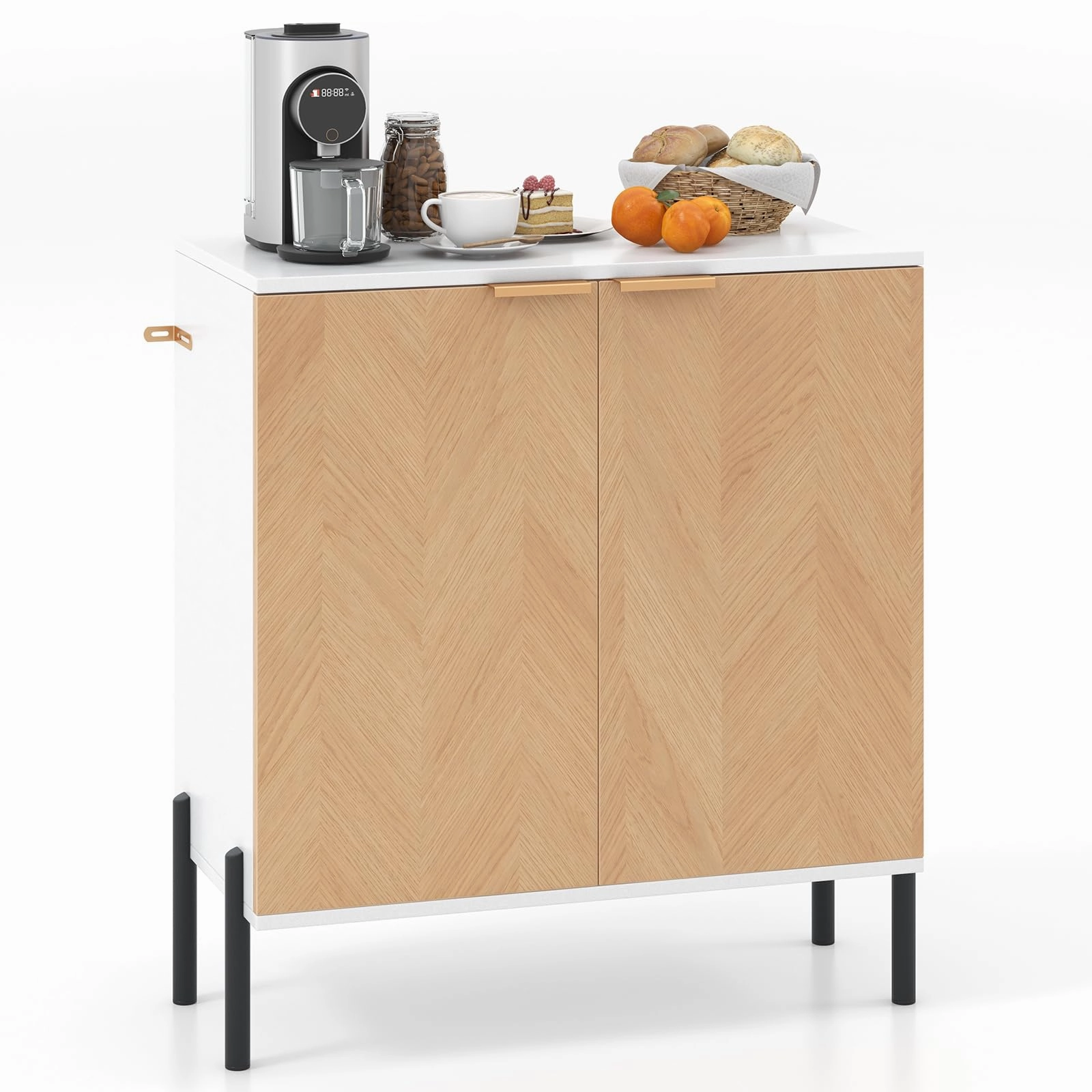 Giantex Buffet Cabinet with Storage, 2-Door Kitchen Sideboard with Storage Cabinet