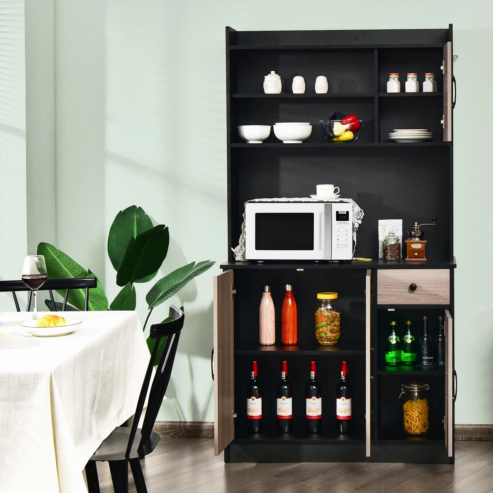 Giantex Buffet Hutch Cabinet, Kitchen Hutch Sideboard, Buffet Pantry on Island