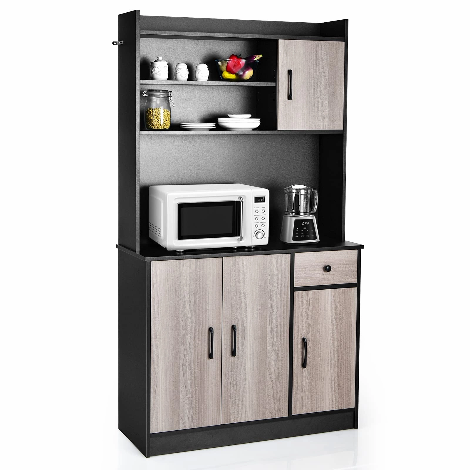 Giantex Buffet Hutch Cabinet, Kitchen Hutch Sideboard, Buffet Pantry on Island kitchen towel, placemats