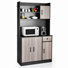 Giantex Buffet Hutch Cabinet, Kitchen Hutch Sideboard, Buffet Pantry on Island kitchen towel, placemats