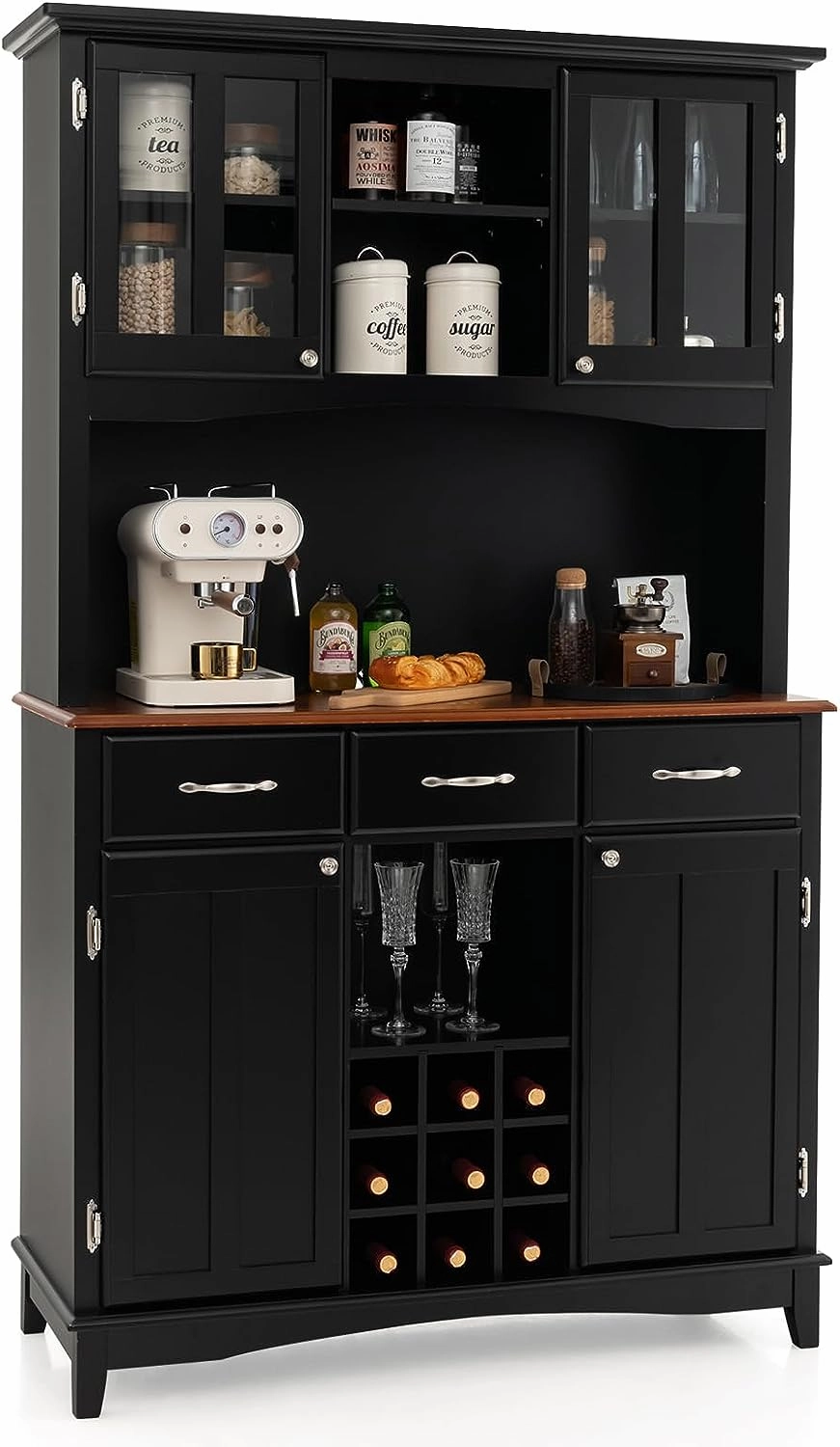 Giantex Buffet Hutch Cabinet, Kitchen Hutch Sideboard