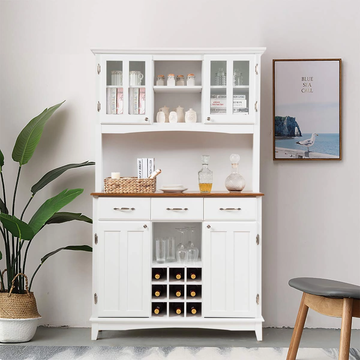 Giantex Buffet Hutch Cabinet, Kitchen Hutch Sideboard