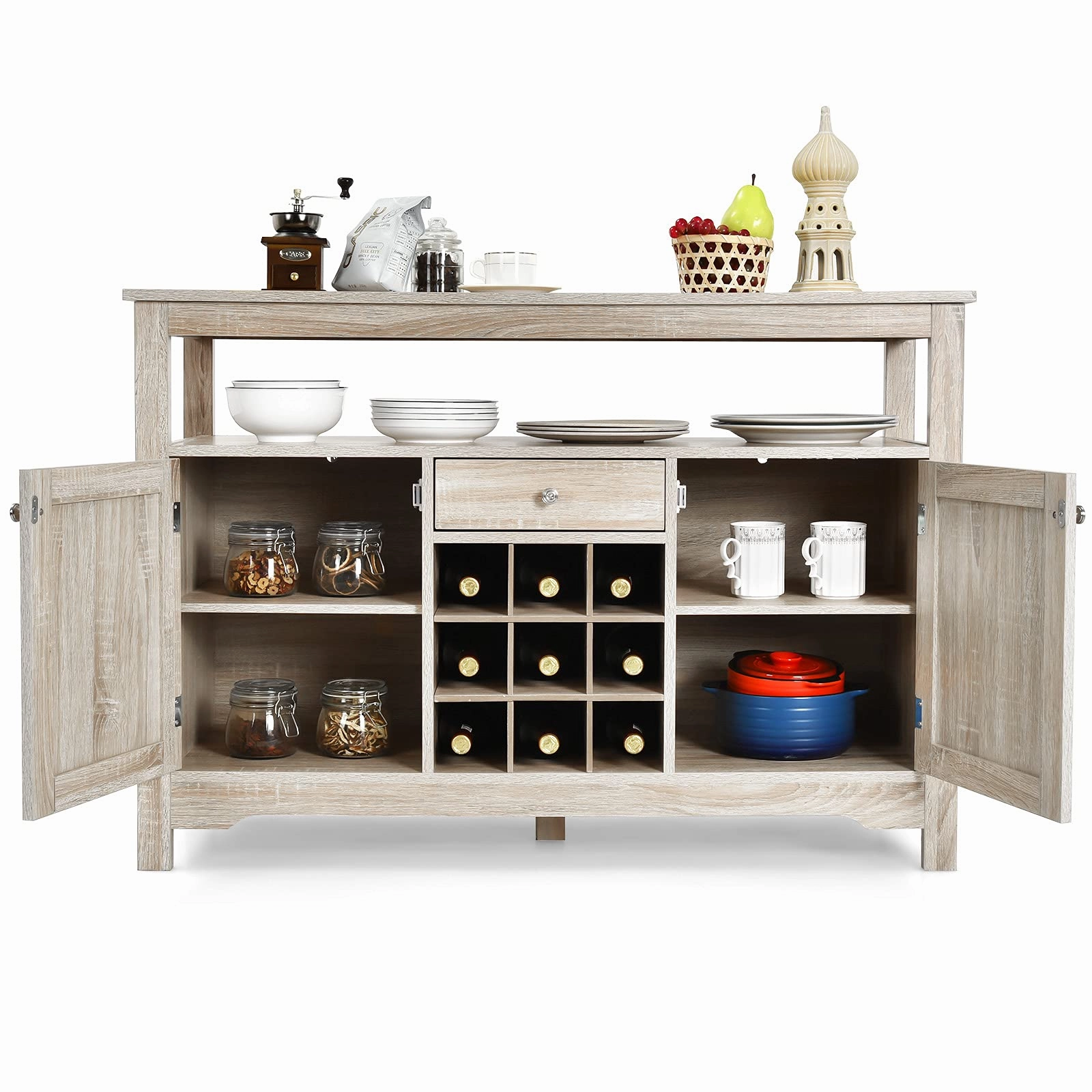 Giantex Buffet Server Sideboard, Console Table, Wood Dining Table