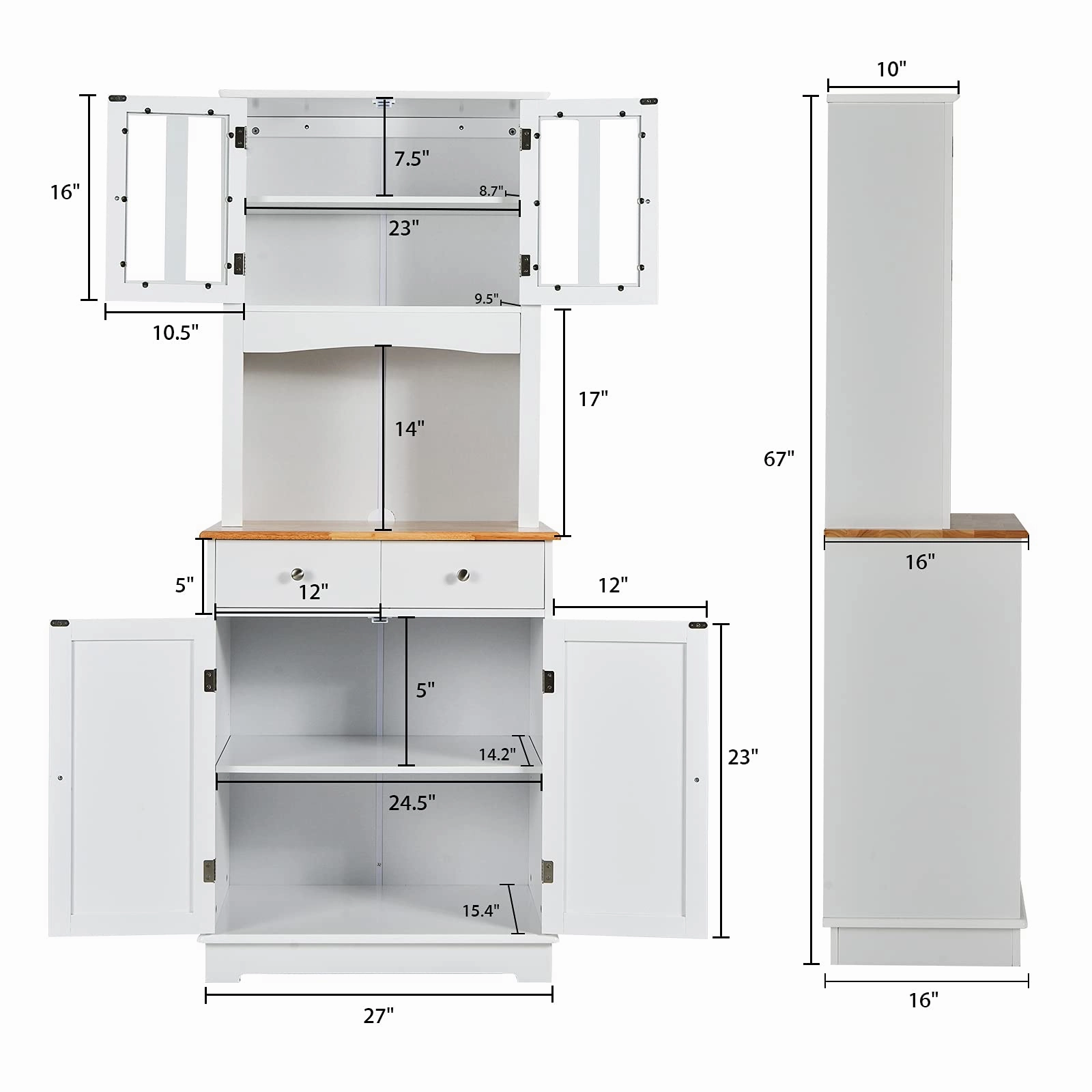 Giantex Buffet Sideboard, Kitchen Cabinet with Hutch