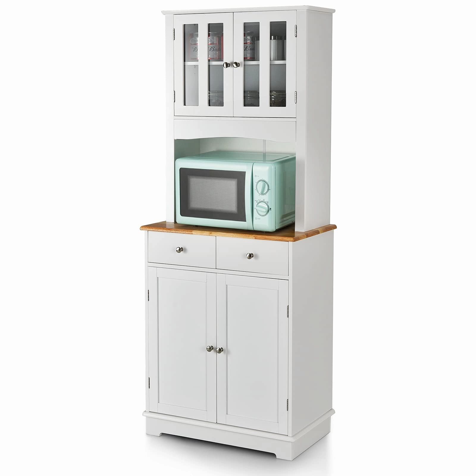 Giantex Buffet Sideboard, Kitchen Cabinet with Hutch kitchen towel, placemats