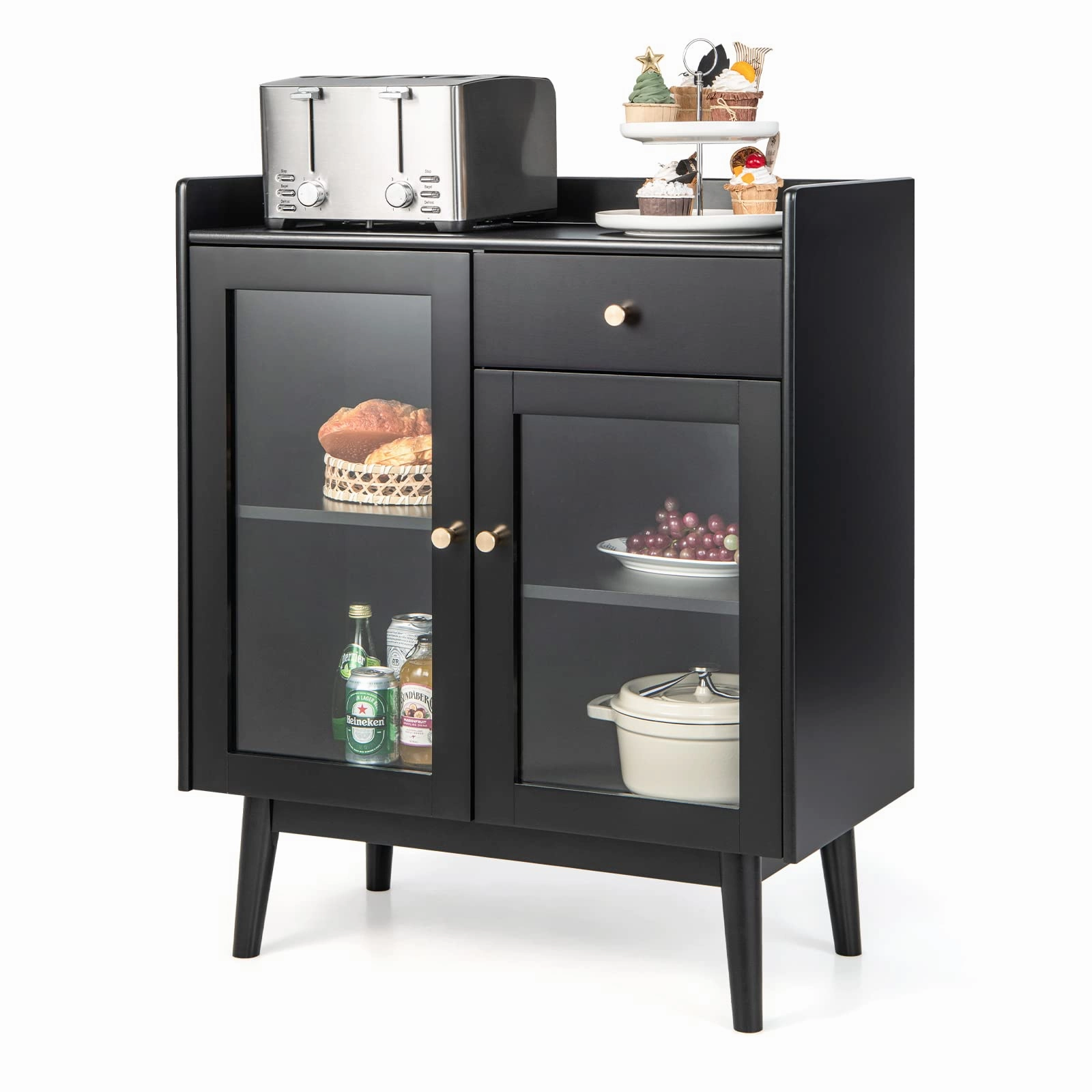 Giantex Buffet Sideboard, Modern Coffee Bar Storage Cabinet