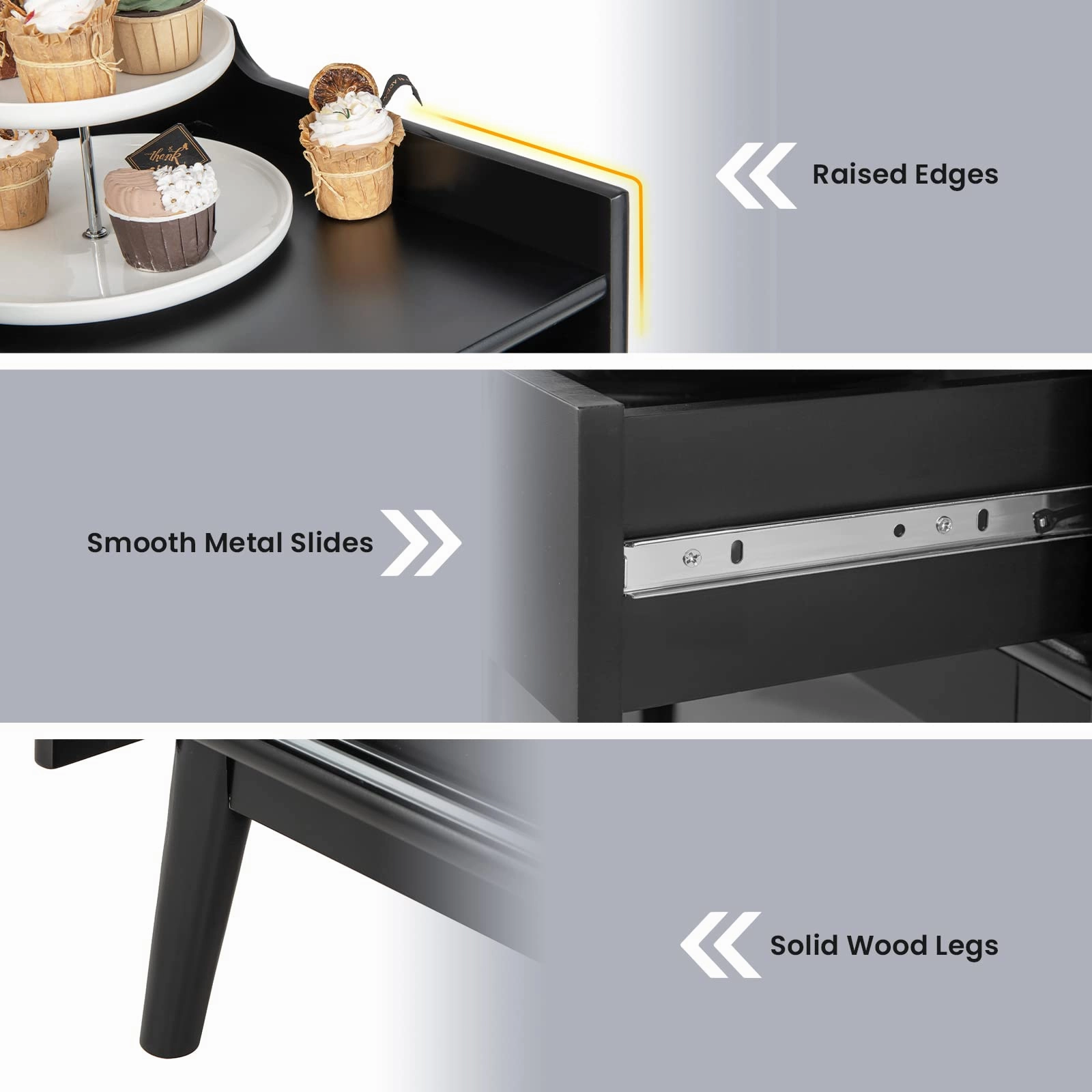Giantex Buffet Sideboard, Modern Coffee Bar Storage Cabinet
