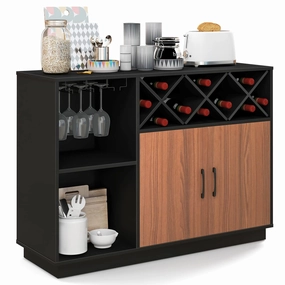 Giantex Buffet Sideboard, Wine Bar Base Cabinet 45X15x32 kitchen towel, placemats