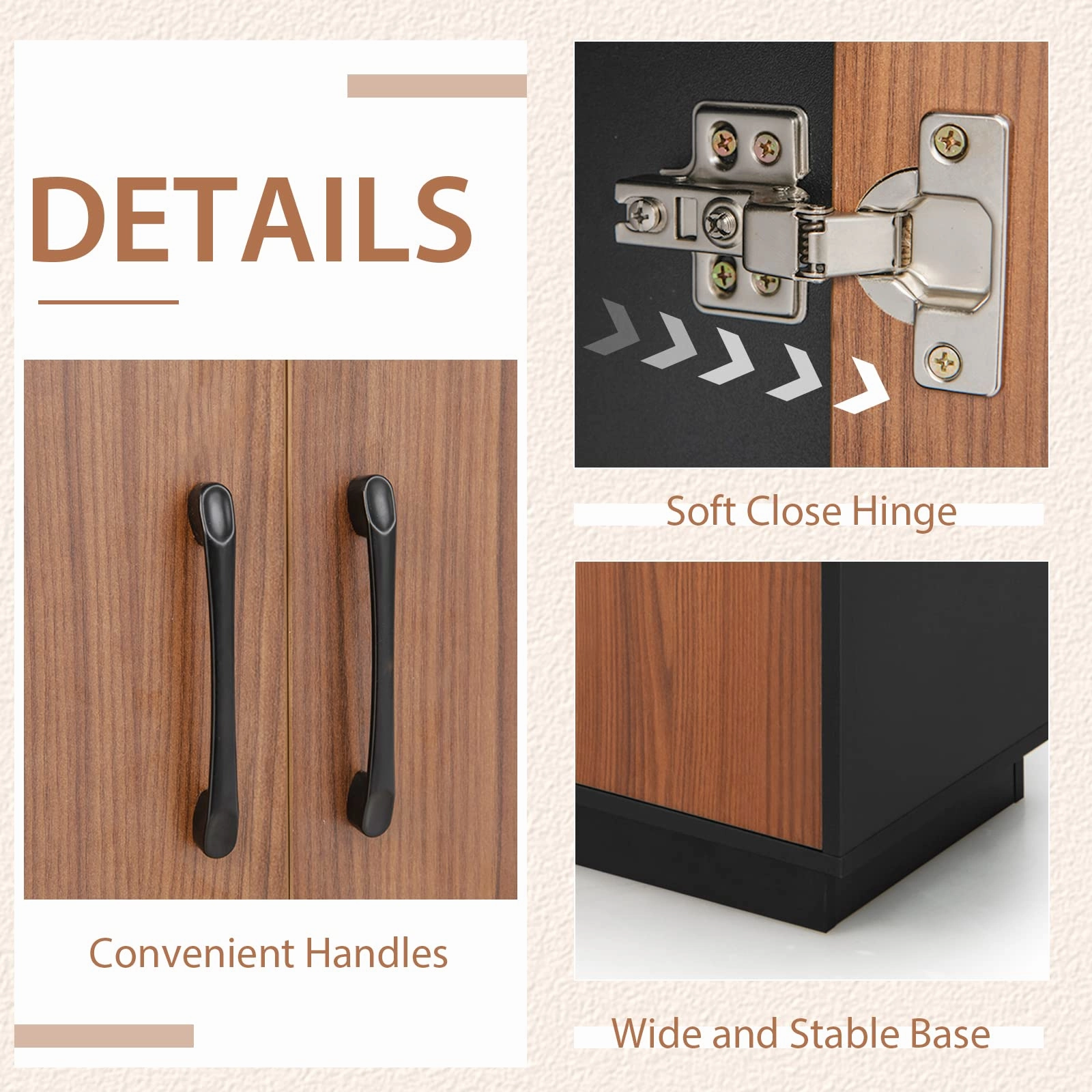 Giantex Buffet Sideboard, Wine Bar Base Cabinet 45X15x32