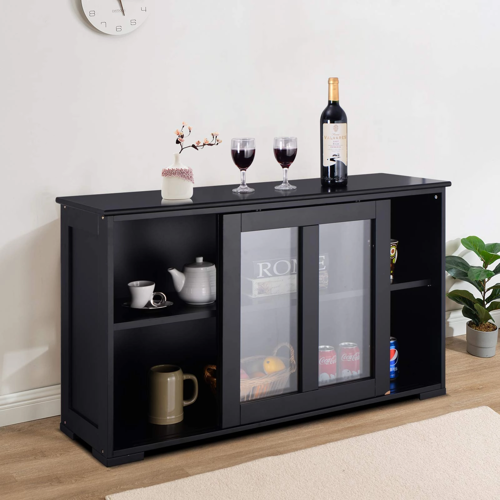 Giantex Buffet Sideboard, Wood Credenza with Sliding Doors