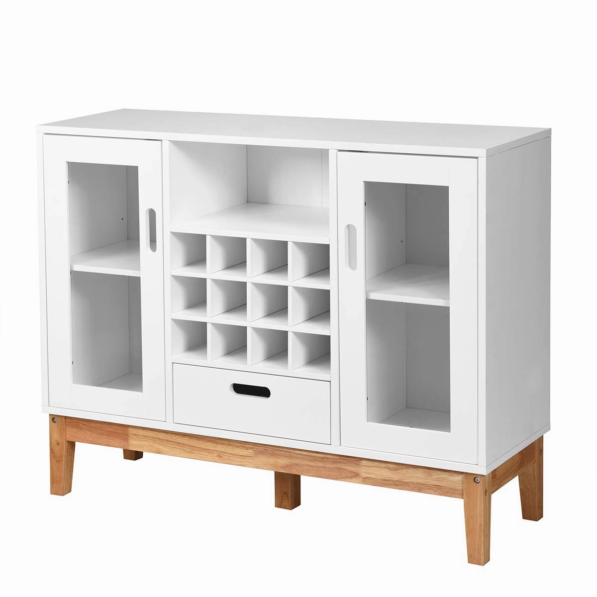 Giantex Buffet Sideboard, Wood Kitchen Server, Storage Cupboard