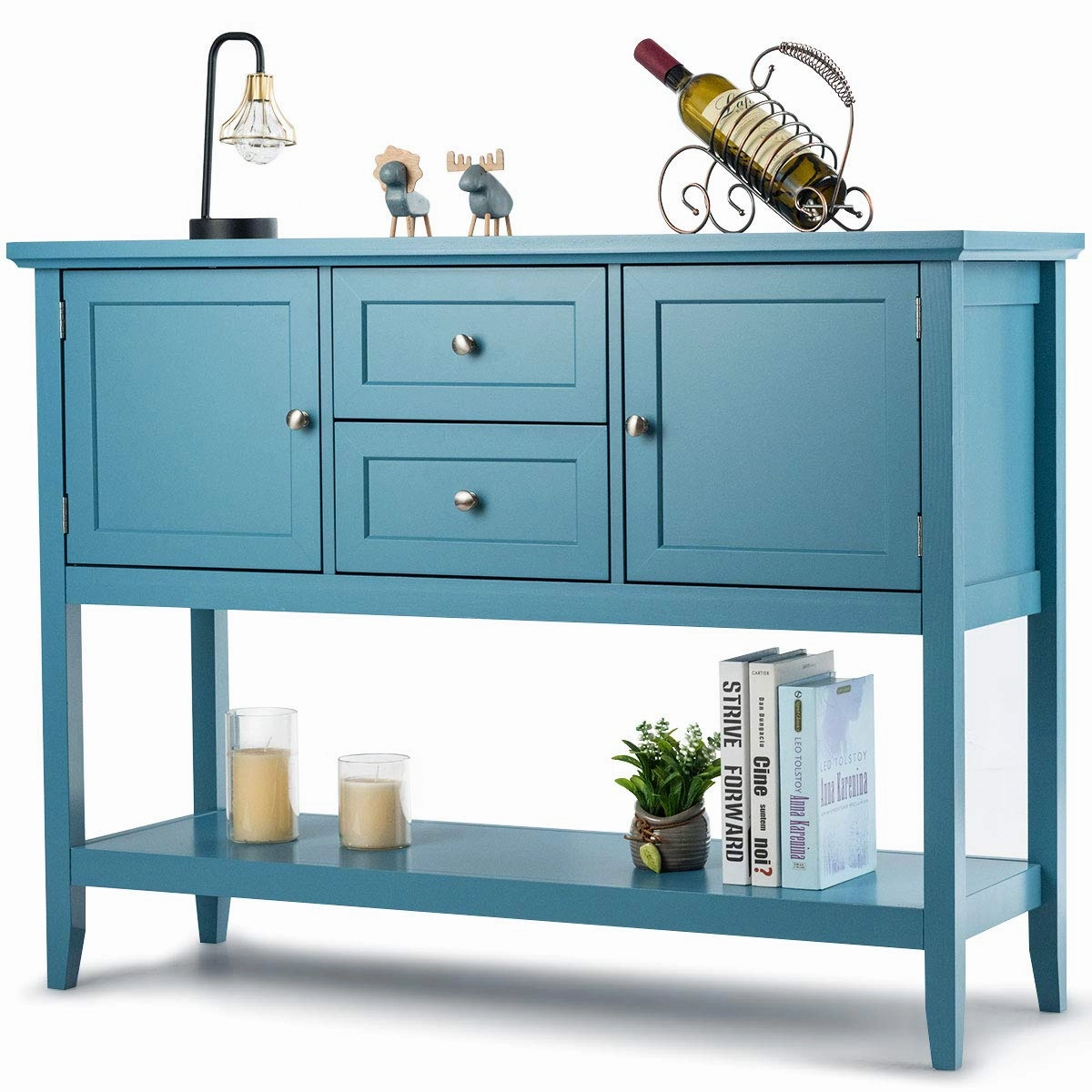 Giantex Buffet Sideboard, Wood Storage Cabinet kitchen towel, placemats