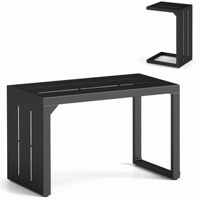 Giantex C-Shaped End Table with Adjustable Foot Pads entry bench, mudroom storage