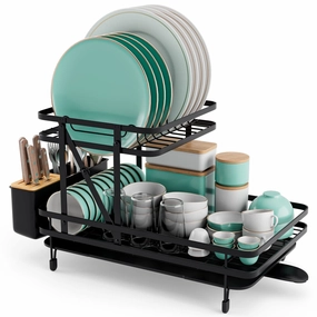 Giantex Collapsible Drying Rack & Drainboard Set kitchen towel, placemats