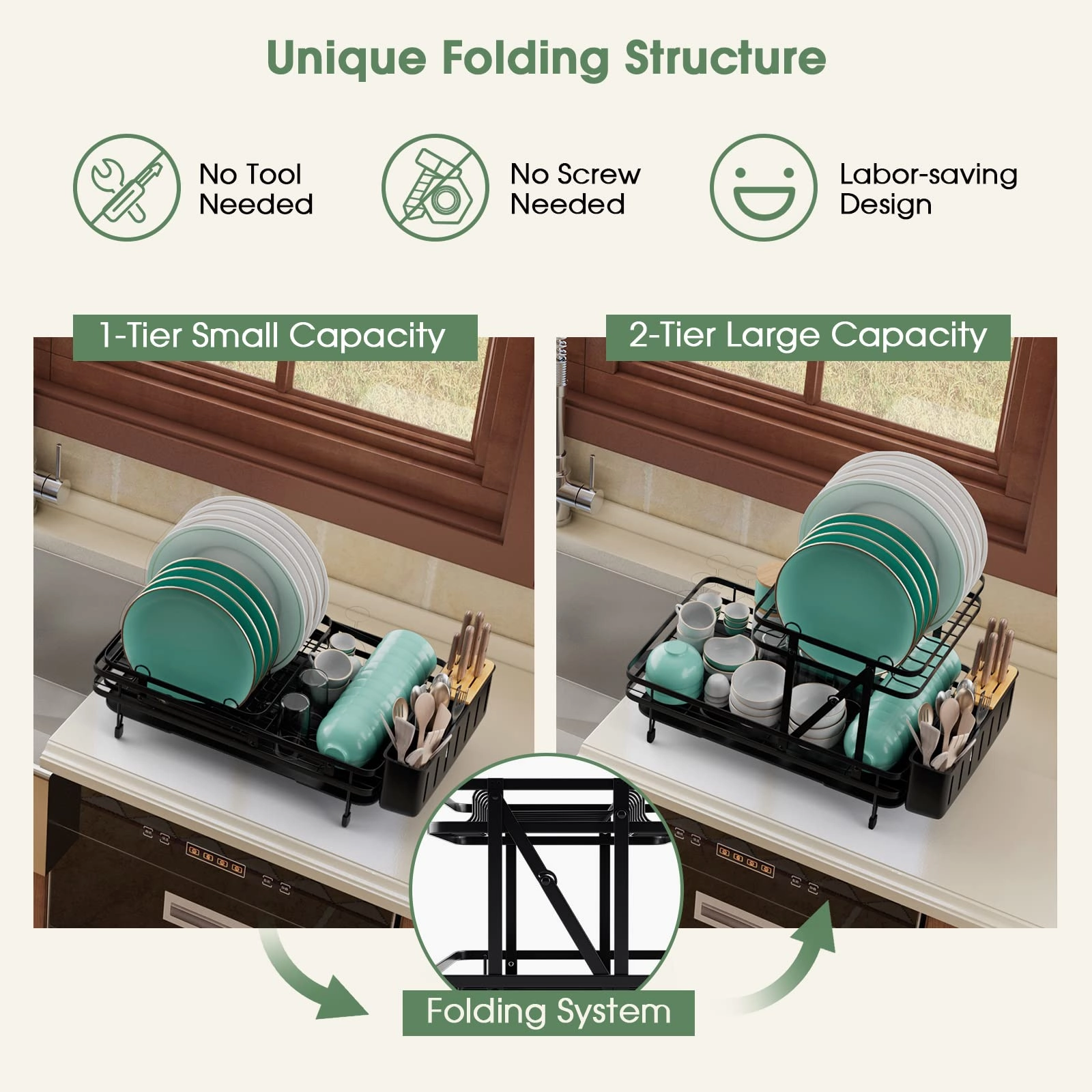 Giantex Collapsible Drying Rack & Drainboard Set