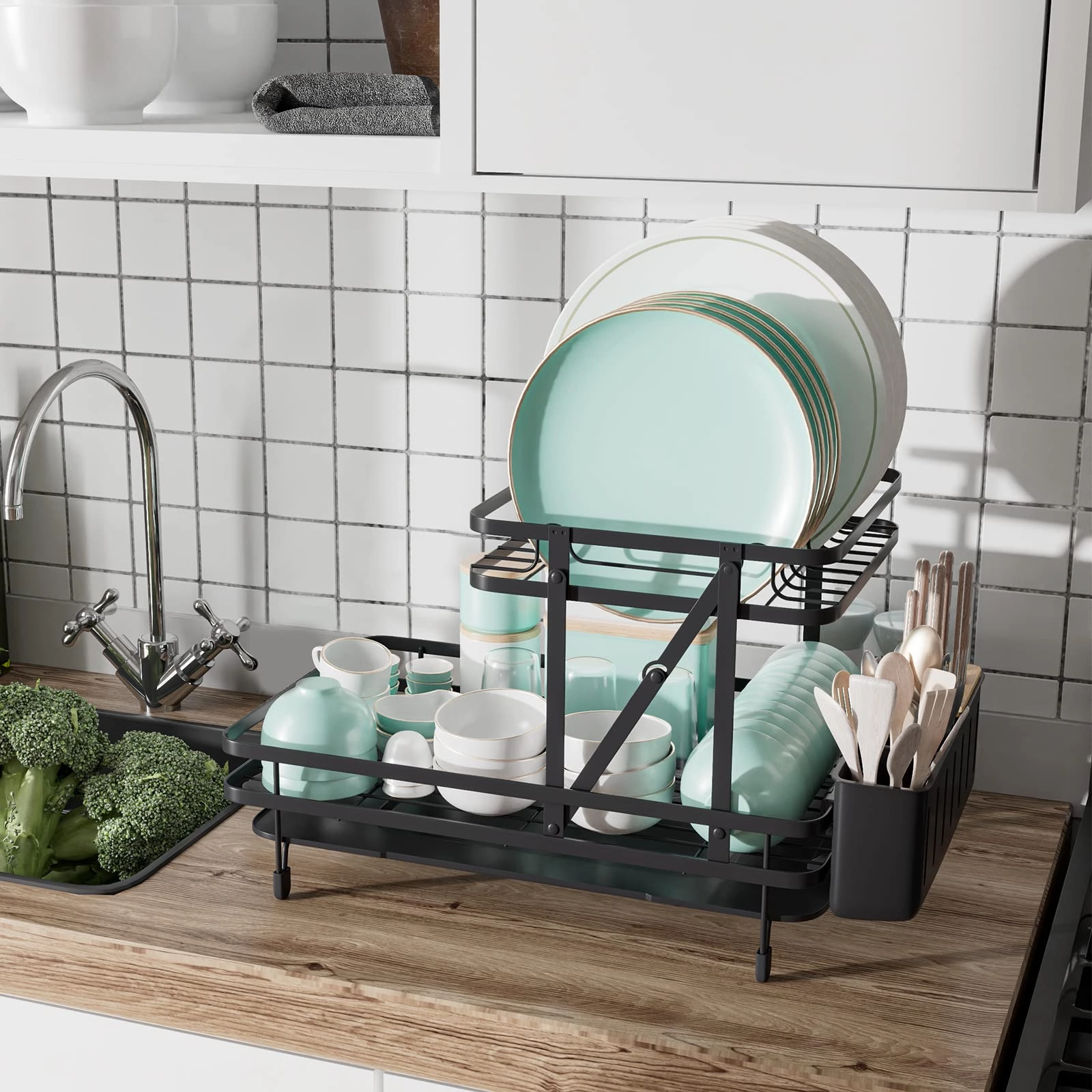 Giantex Collapsible Drying Rack & Drainboard Set