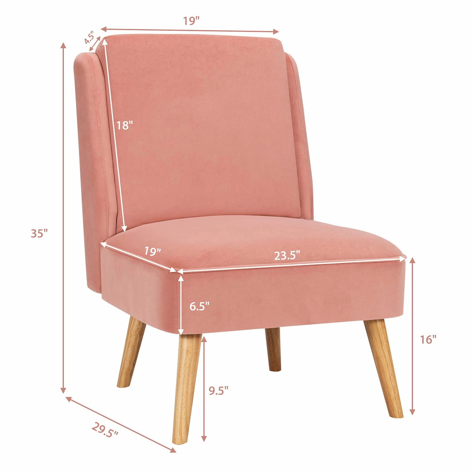Giantex Comfy Single Sofa Chair w/Rubber Wood Legs