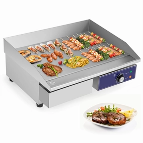 Giantex Commercial Griddle, 22" Electric Griddle 2000W, Cast Iron Griddle, Stainless Steel Frame kitchen towel, placemats