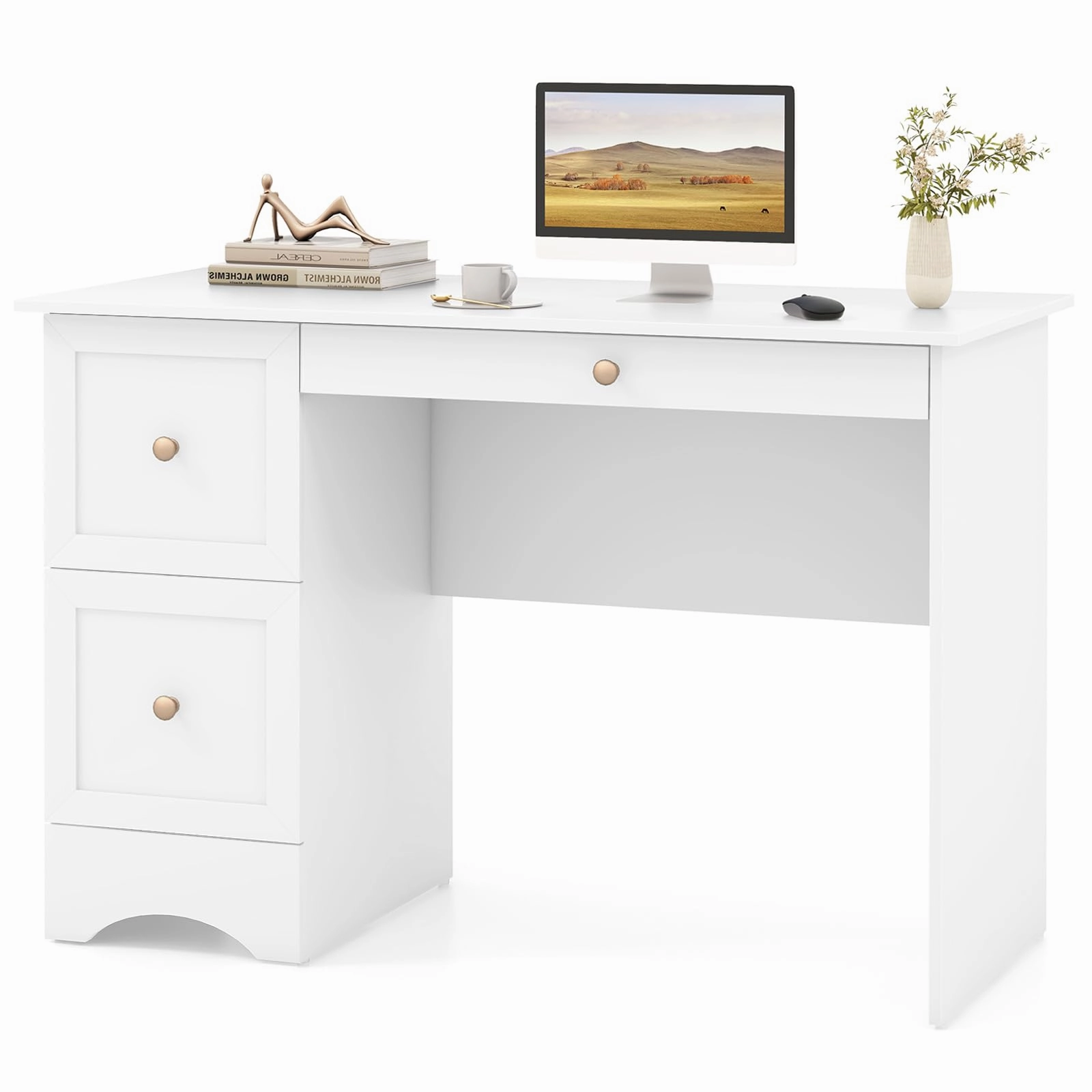 Giantex Computer Desk with 2 Drawers