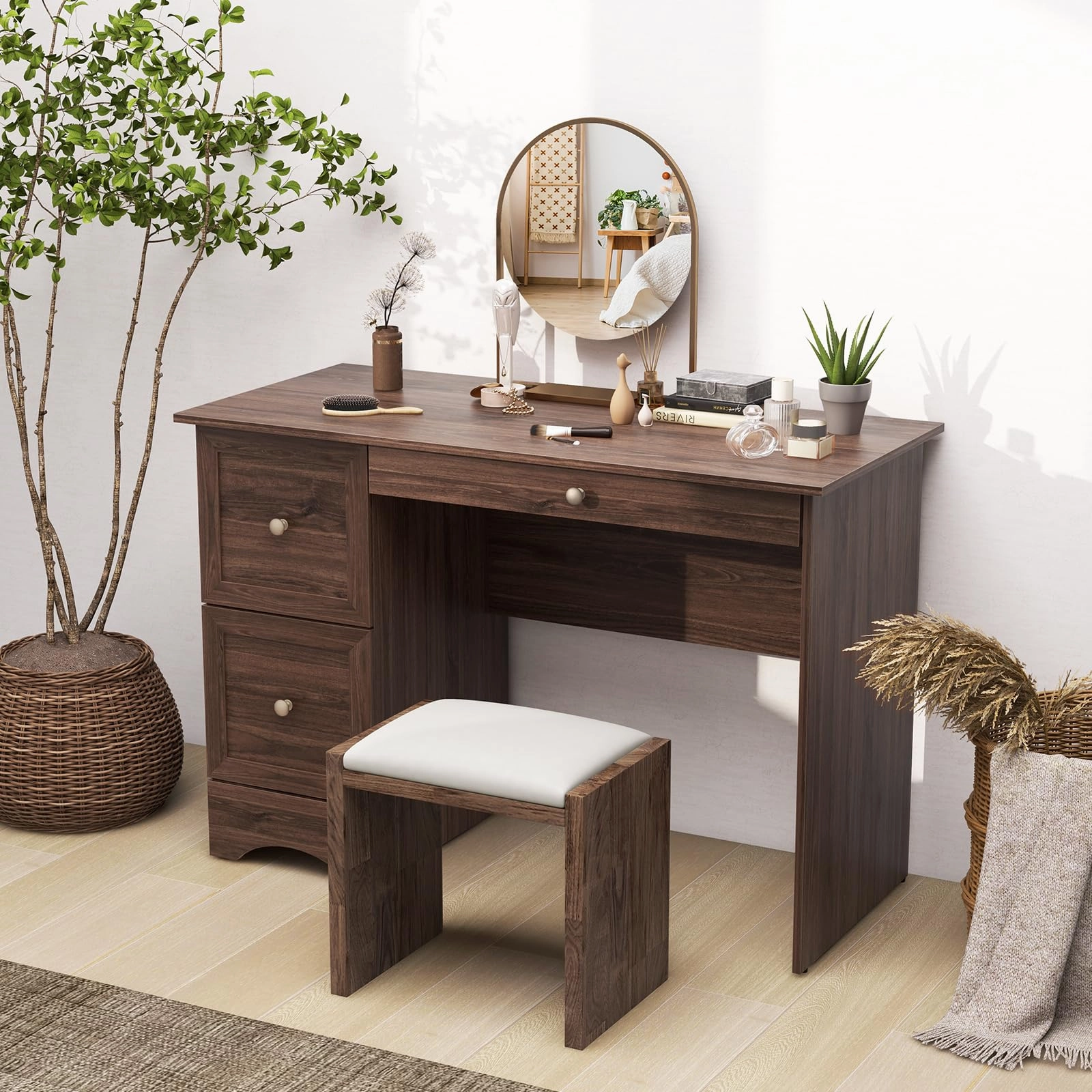 Giantex Computer Desk with 2 Drawers