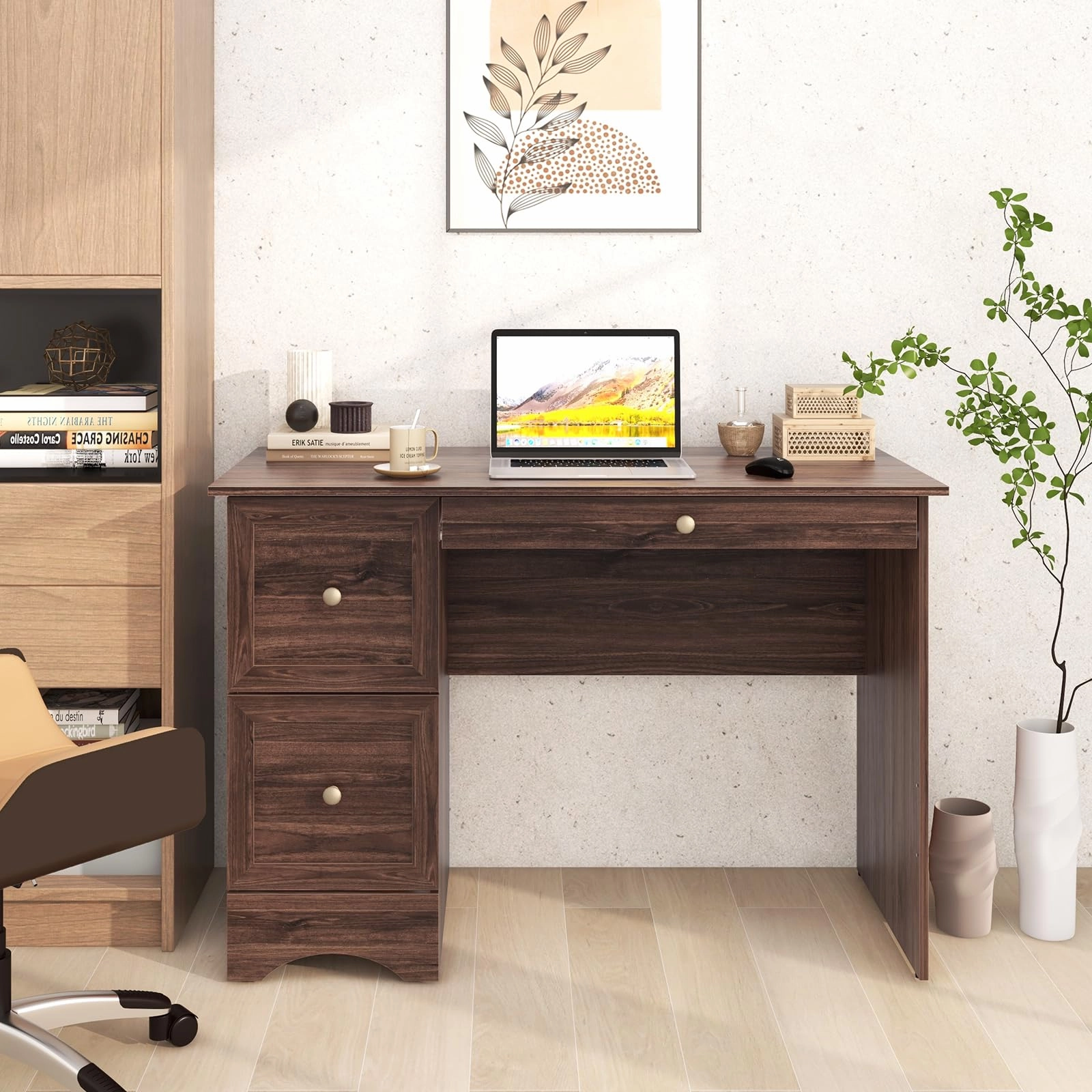 Giantex Computer Desk with 2 Drawers