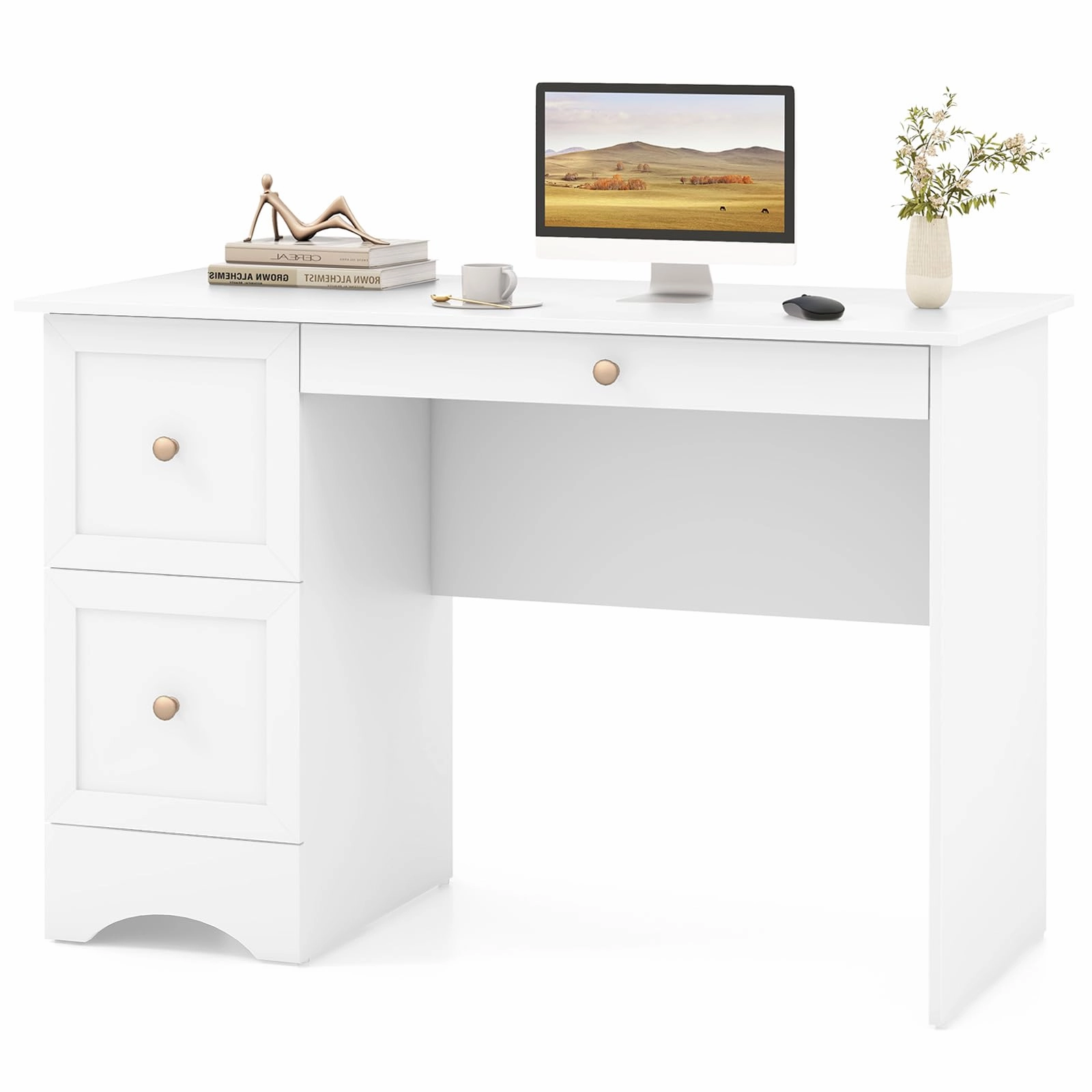 Giantex Computer Desk with 2 Drawers