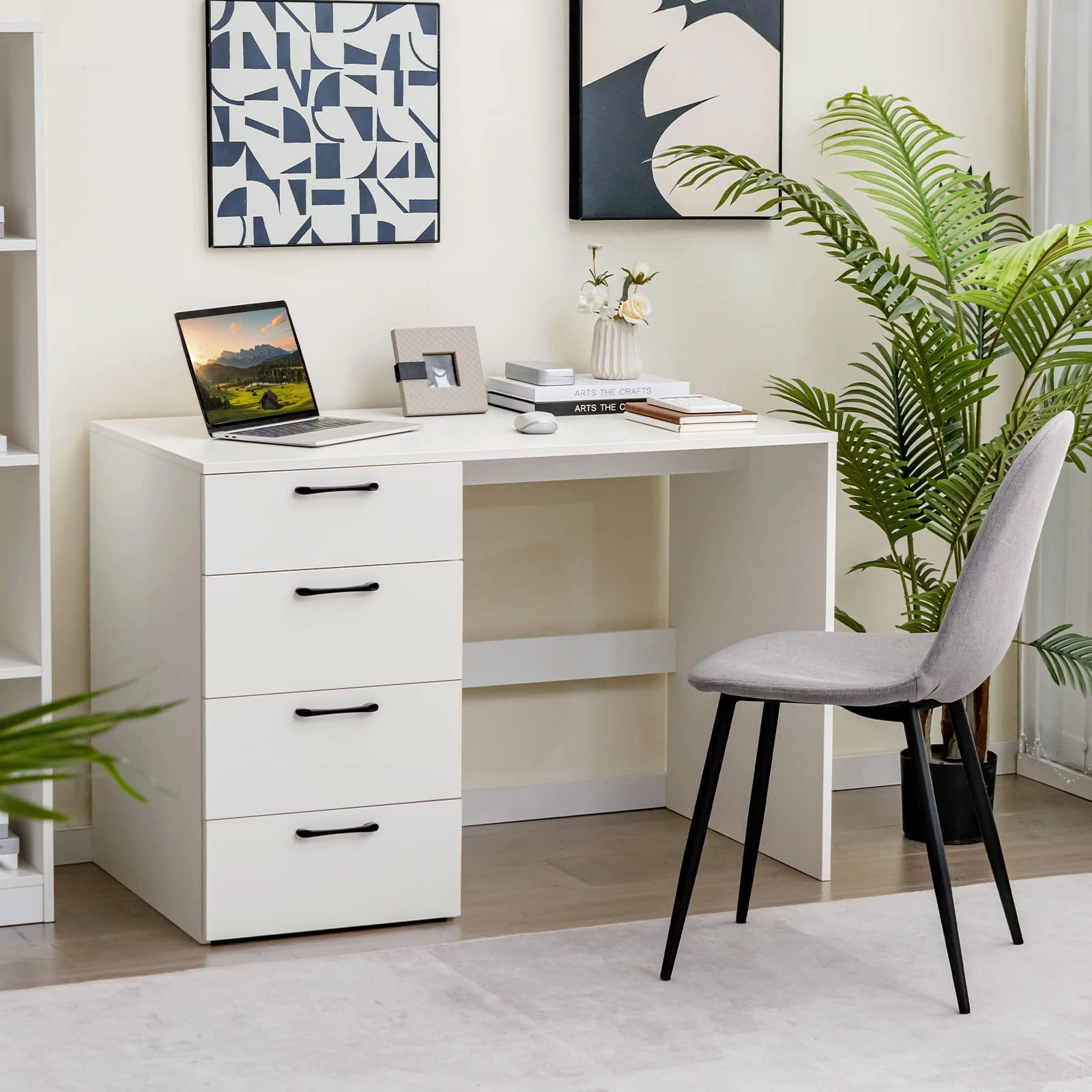 Giantex Computer Desk with 4 Large Drawers
