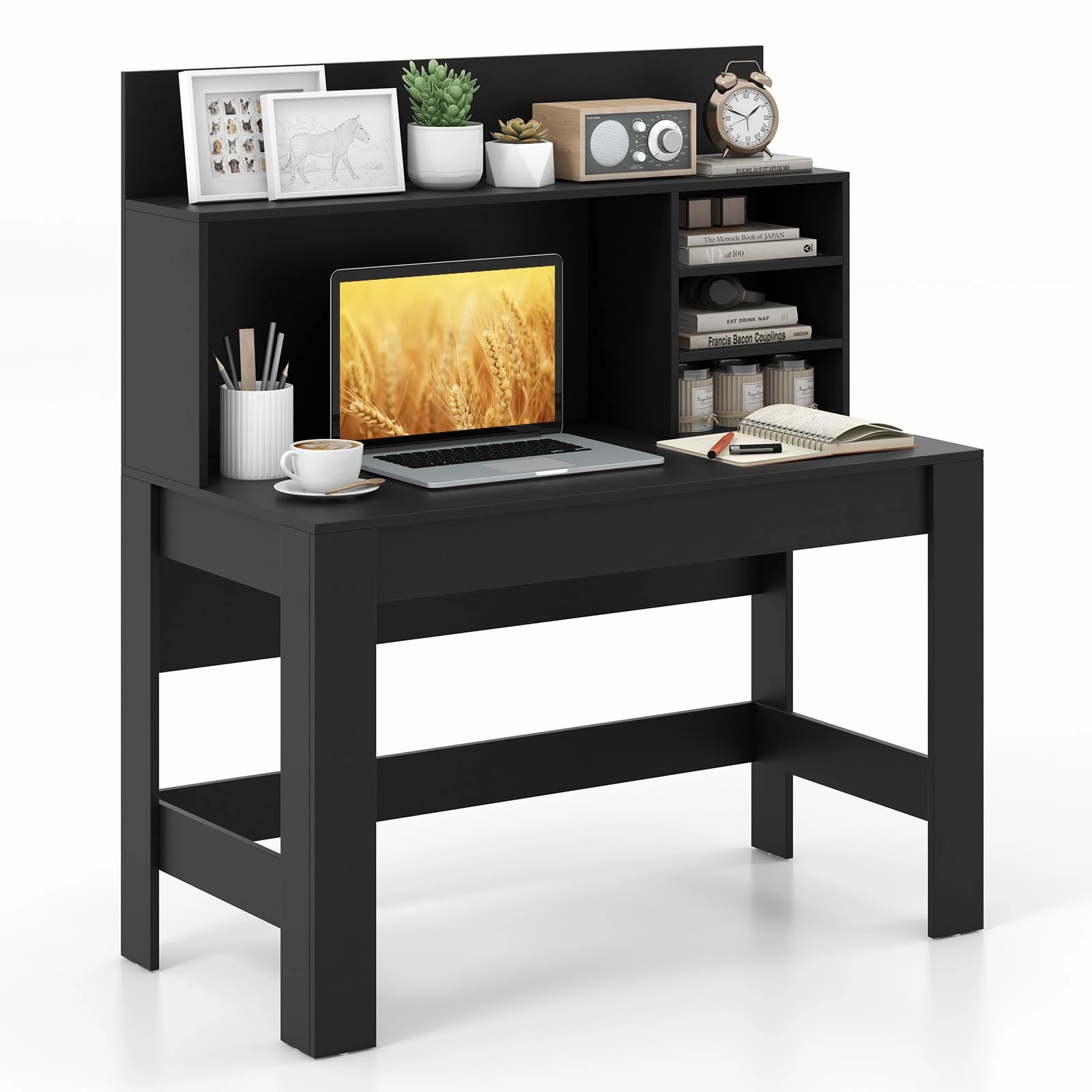 Giantex Computer Desk with Bookshelf