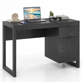 Giantex Computer Desk with Drawer & Storage Cabinet patio decor, garden accessories