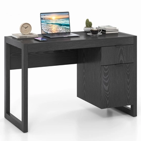 Giantex Computer Desk with Drawer & Storage Cabinet outdoor dining set, patio table