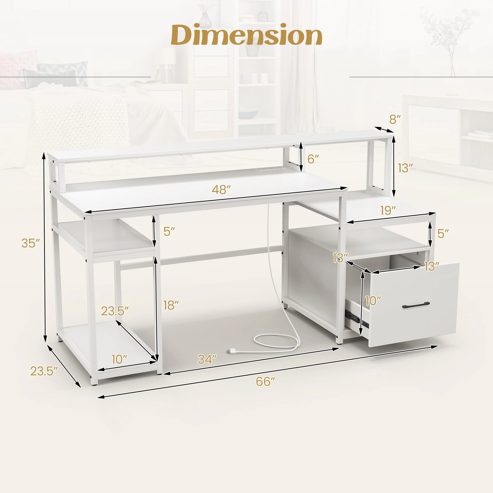 Giantex Computer Desk with Drawer