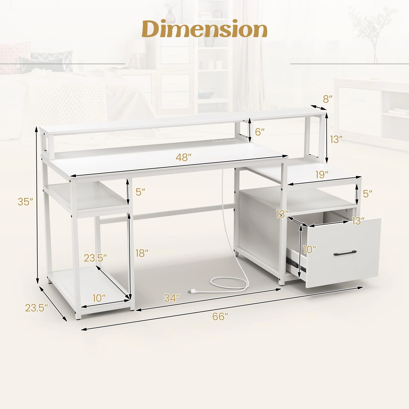 Giantex Computer Desk with Drawer