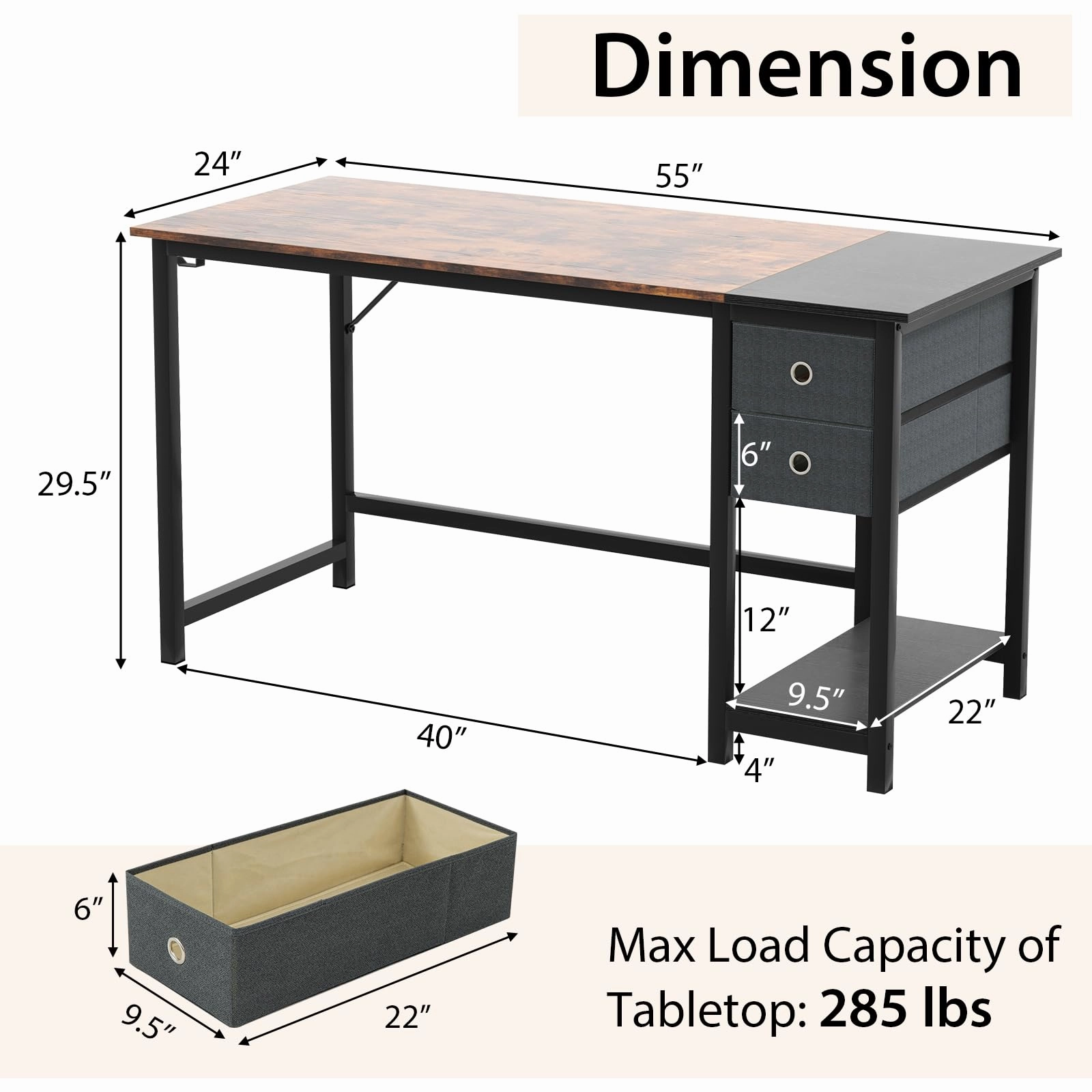 Giantex Computer Desk with Drawers