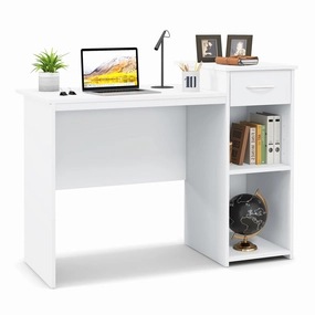 Giantex Computer Desk with Storage, Modern PC Laptop Table with Printer Shelf patio decor, garden accessories