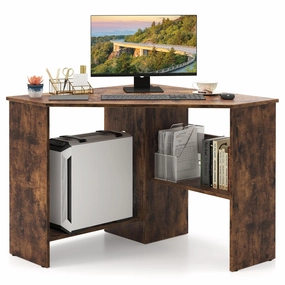 Giantex Computer Desk with Storage Shelves and CPU Stand patio decor, garden accessories