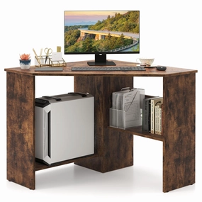 Giantex Computer Desk with Storage Shelves and CPU Stand outdoor dining set, patio table