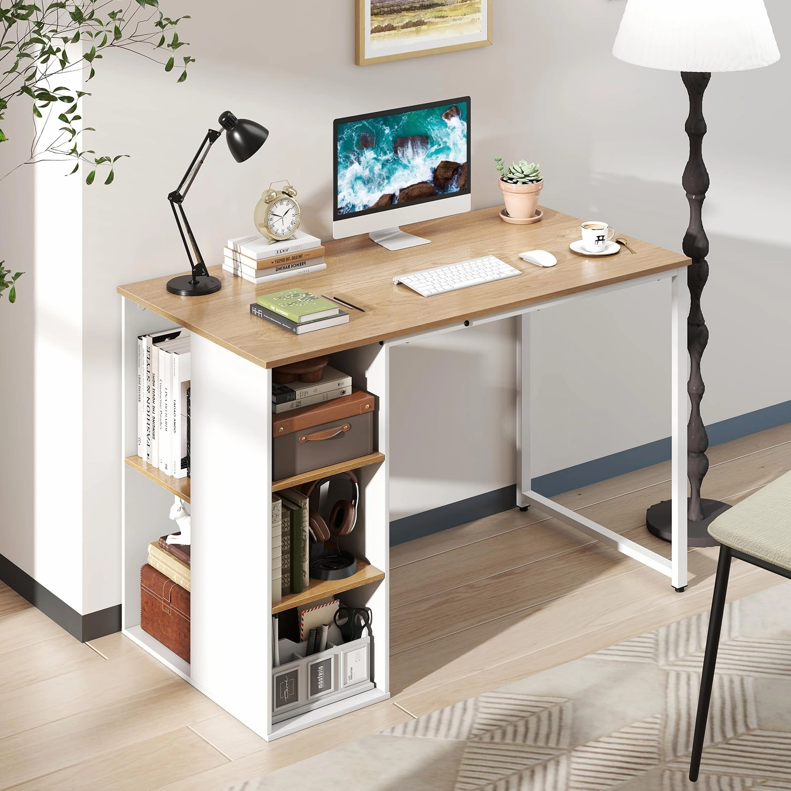 Giantex Computer Desk with Storage Shelves for Bedroom