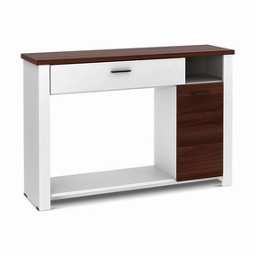 Giantex Console Table 48 Inch Sofa Side Table with Drawer and Cabinet, Entryway Table cowhide rug, animal hide rug