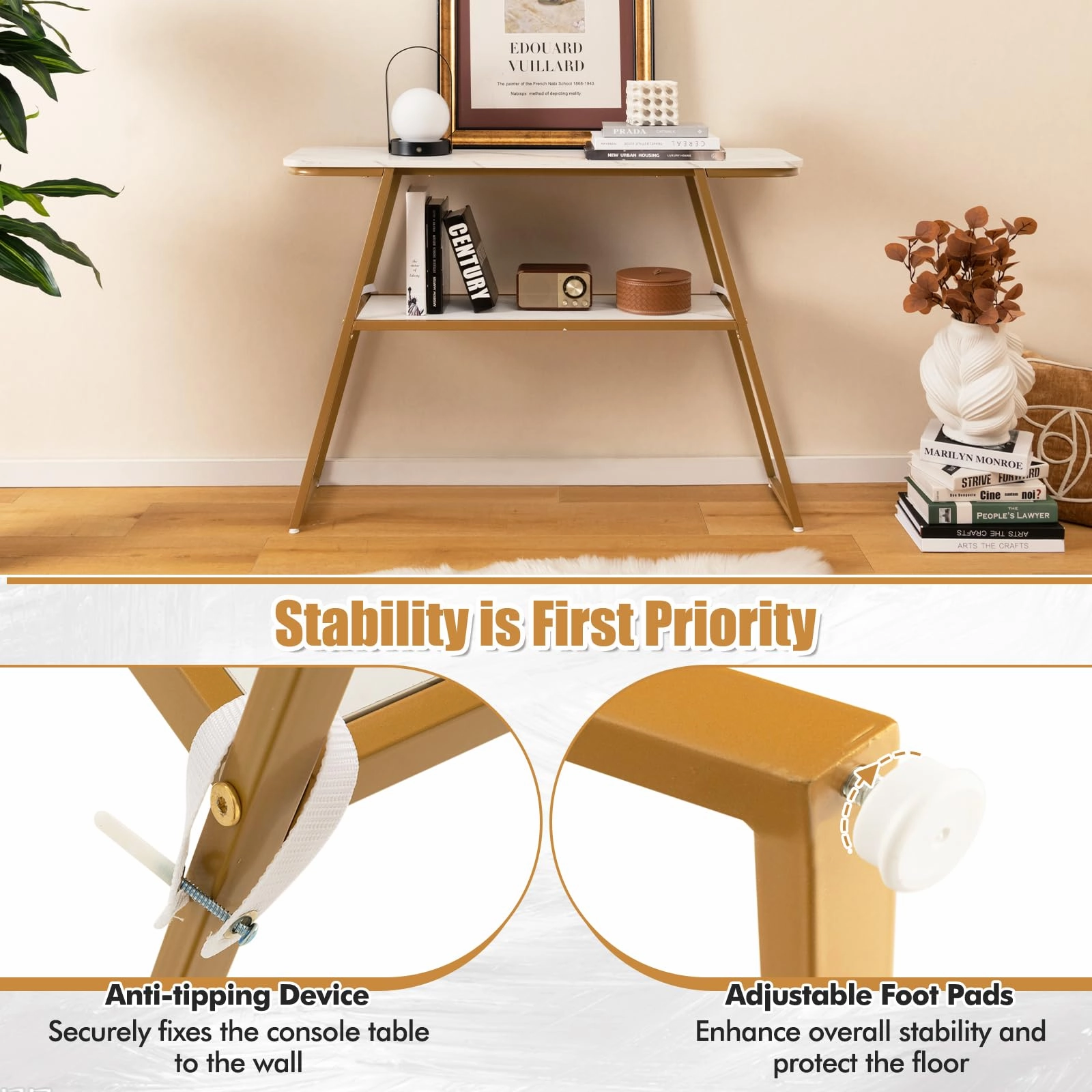 Giantex Console Table with Storage Shelf - 44 Entryway Table