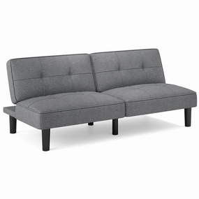 Giantex Convertible Futon Sofa Bed, Upholstered Folding Recliner sectional sofa, corner couch