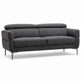 Giantex Couch, Upholstered Loveseat with Lift-up Headrest and Metal Legs sectional sofa, corner couch