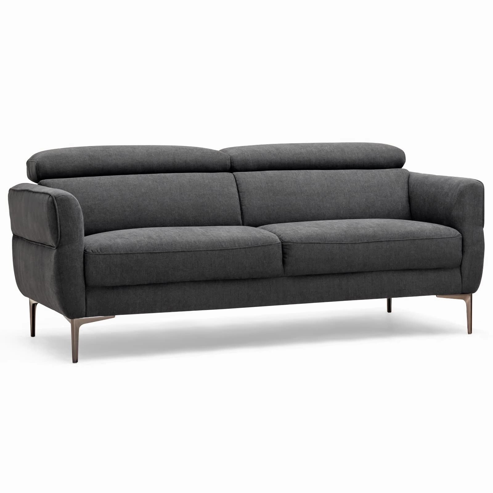 Giantex Couch, Upholstered Loveseat with Lift-up Headrest and Metal Legs sectional sofa, corner couch