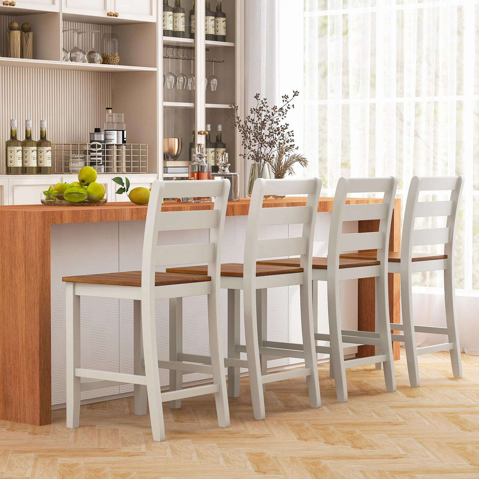 Giantex Counter Height Bar Stools Set