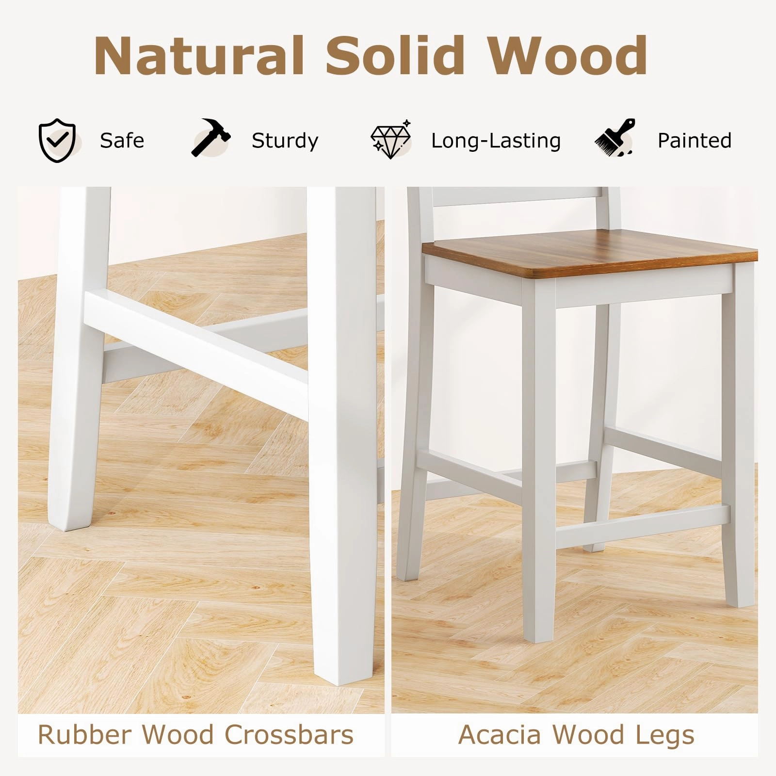 Giantex Counter Height Bar Stools Set