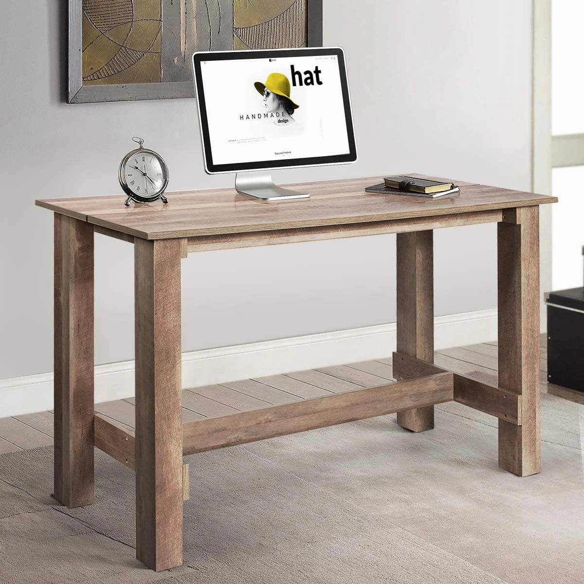 Giantex Counter Height Dining Table, 55" x 25.5" x 35.5" Rectangular Counter Table