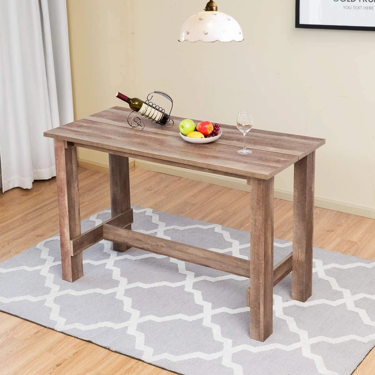 Giantex Counter Height Dining Table, 55" x 25.5" x 35.5" Rectangular Counter Table